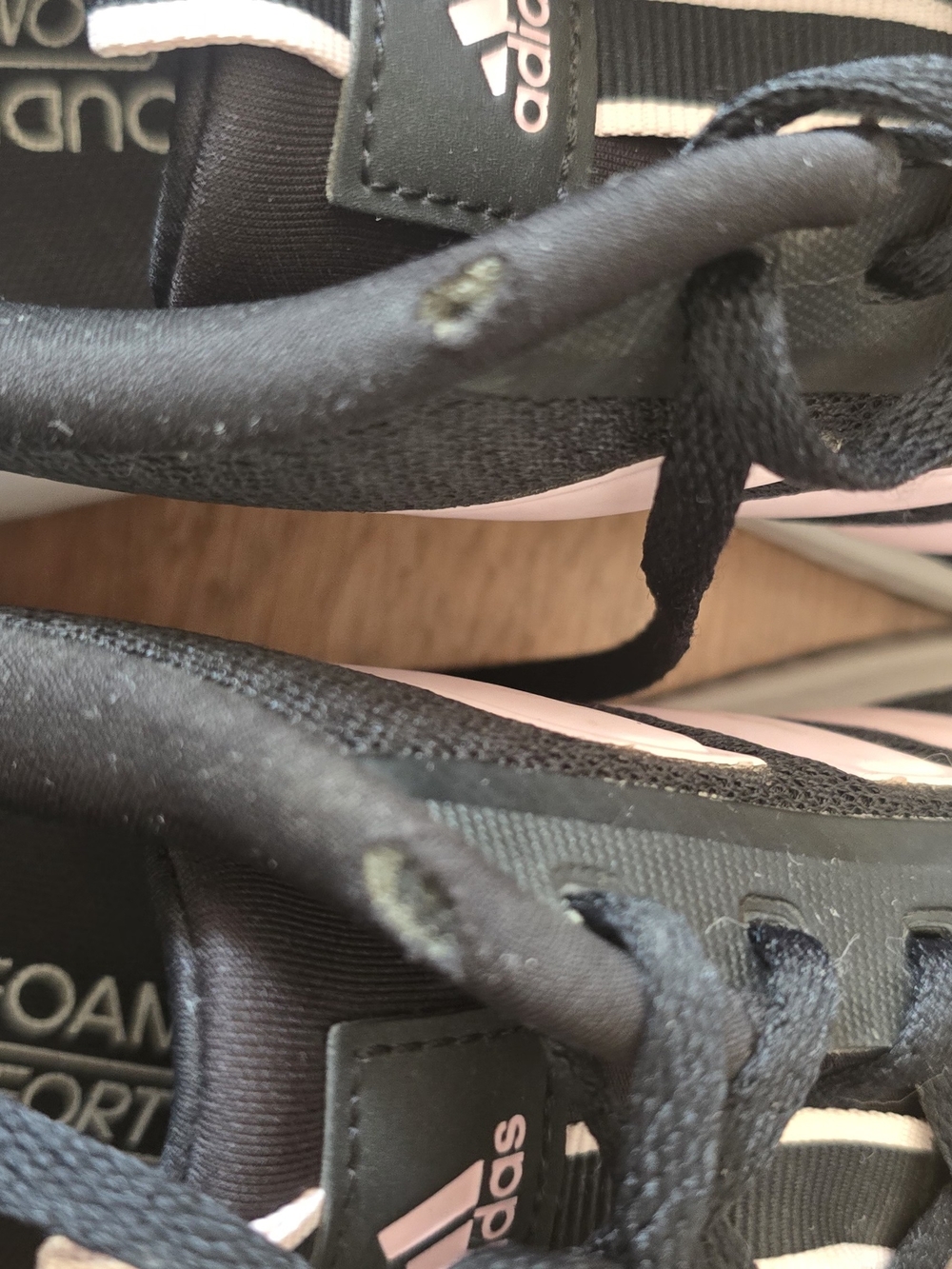 adidas Kids Black and Light Pink Sneakers